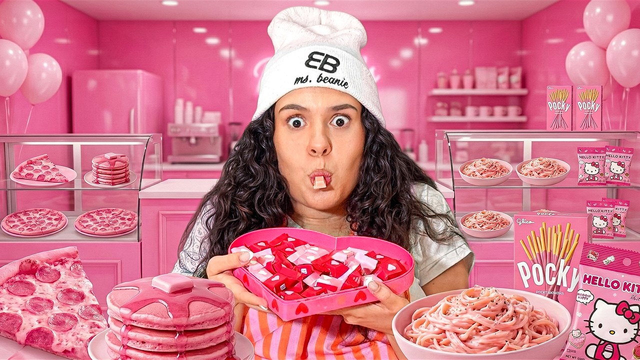 EATING ONLY PINK FOODS FOR 24 HOURS!