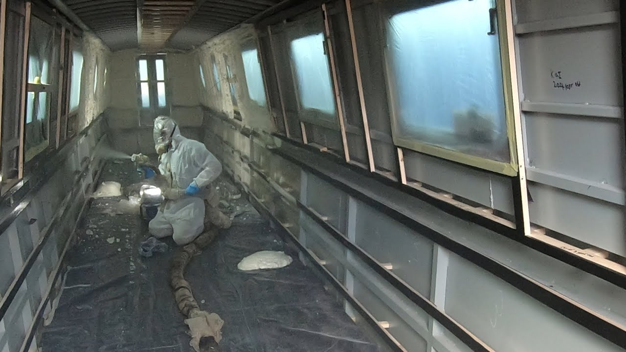 Narrowboat Build. Let's get insulated closed cell spray foam. #narrowboat #canal #boatbuilding