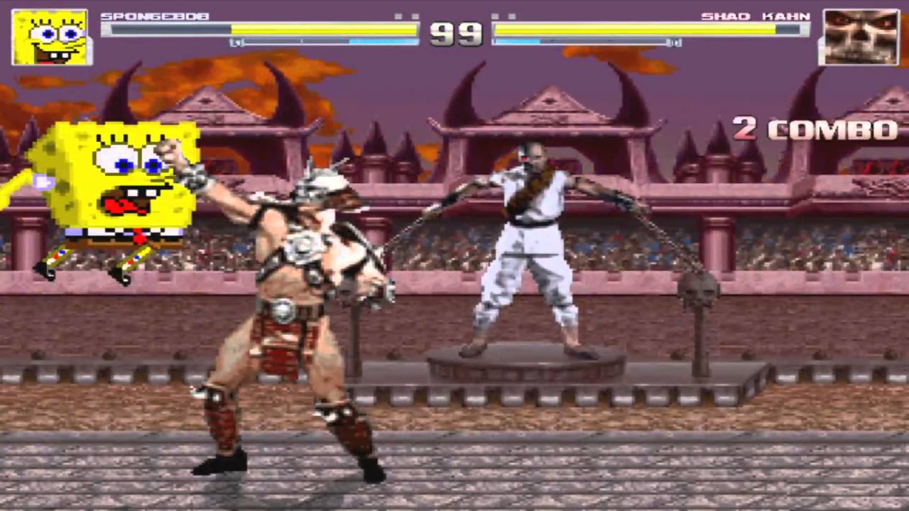 MUGEN Battles Episode 3 SpongeBob VS Kintaro and Shao Kahn