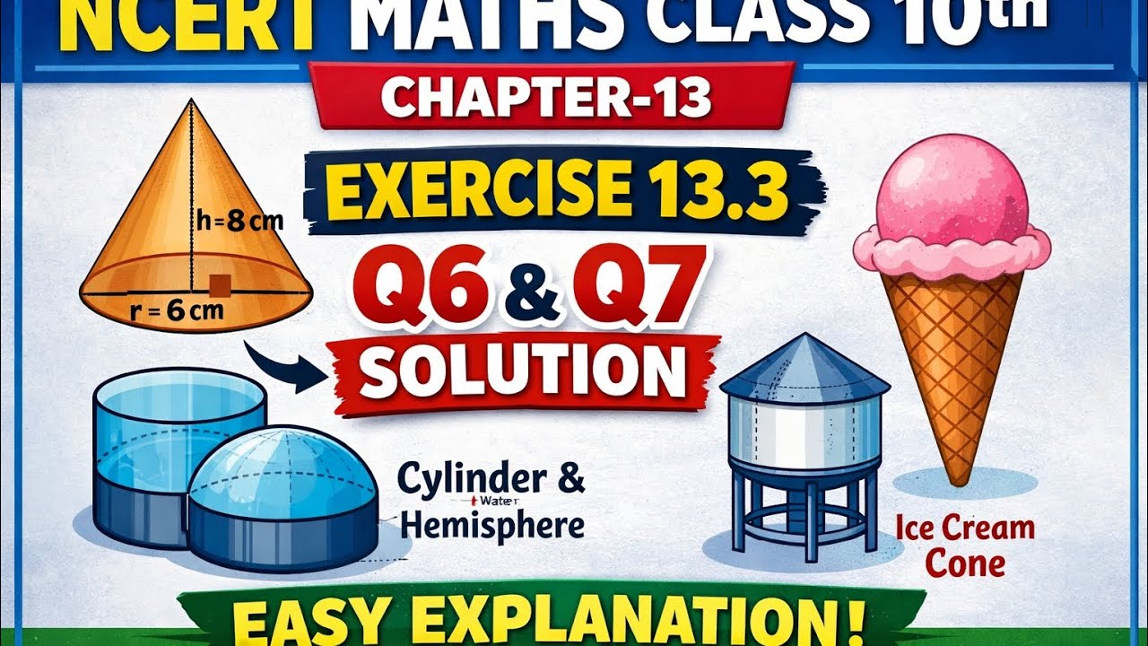 NCERT math of class 10th exercise 13.3 Q6 and Q7 solution by Praveen maths hub 🧮🧮