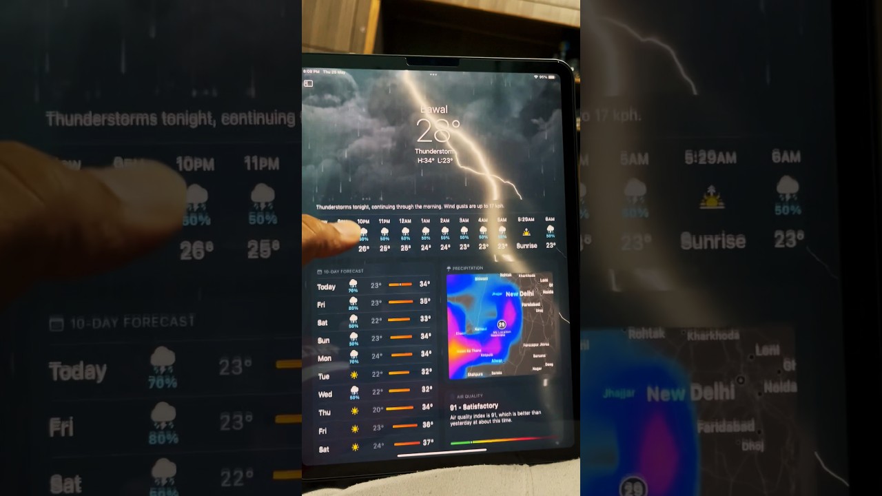 iPad weather app ☔️⚡️