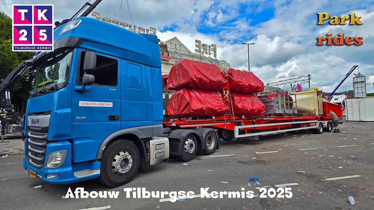 Tilburgse Kermis - Afbouw en Kermistransporten 2025 Deel 6