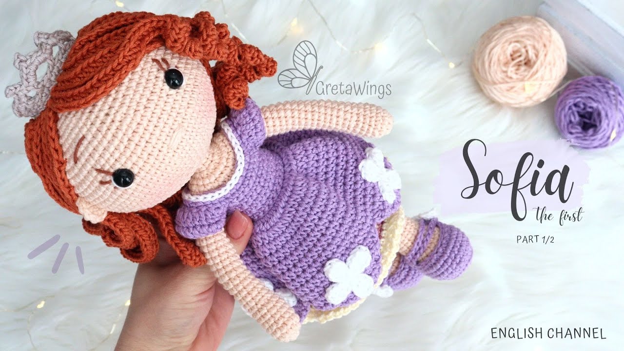 Princess Sofia the first Amigurumi | Princess Series Part 1/2 Sub 🇺🇸🇪🇸 / GretaWings in English