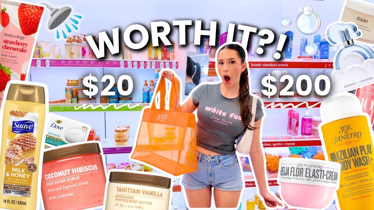 $20 vs $200 shower routine... is expensive ACTUALLY better?! 🛁
