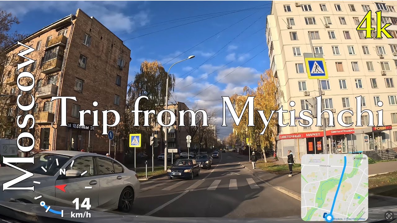 4k trip from Mytishchi to Moscow #roadtraffic