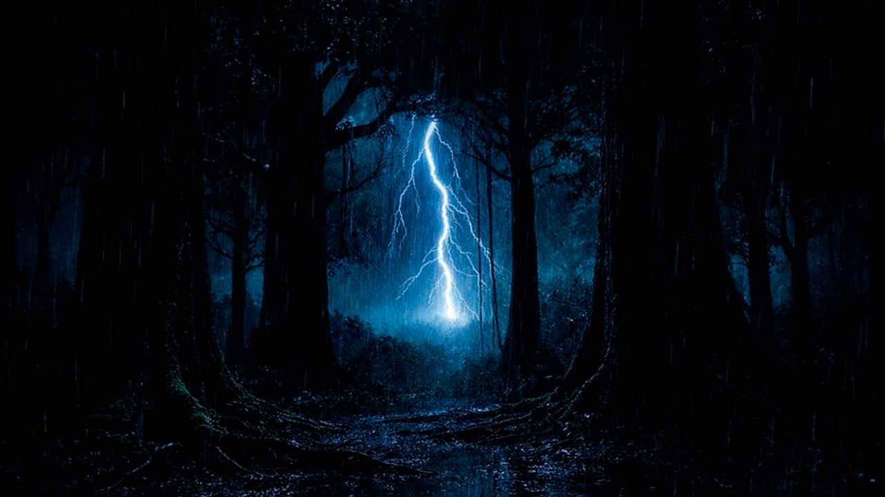 ⛈️ Floresta Escura com Chuva Forte | 8 Horas de Som Forte para Dormir Profundamente