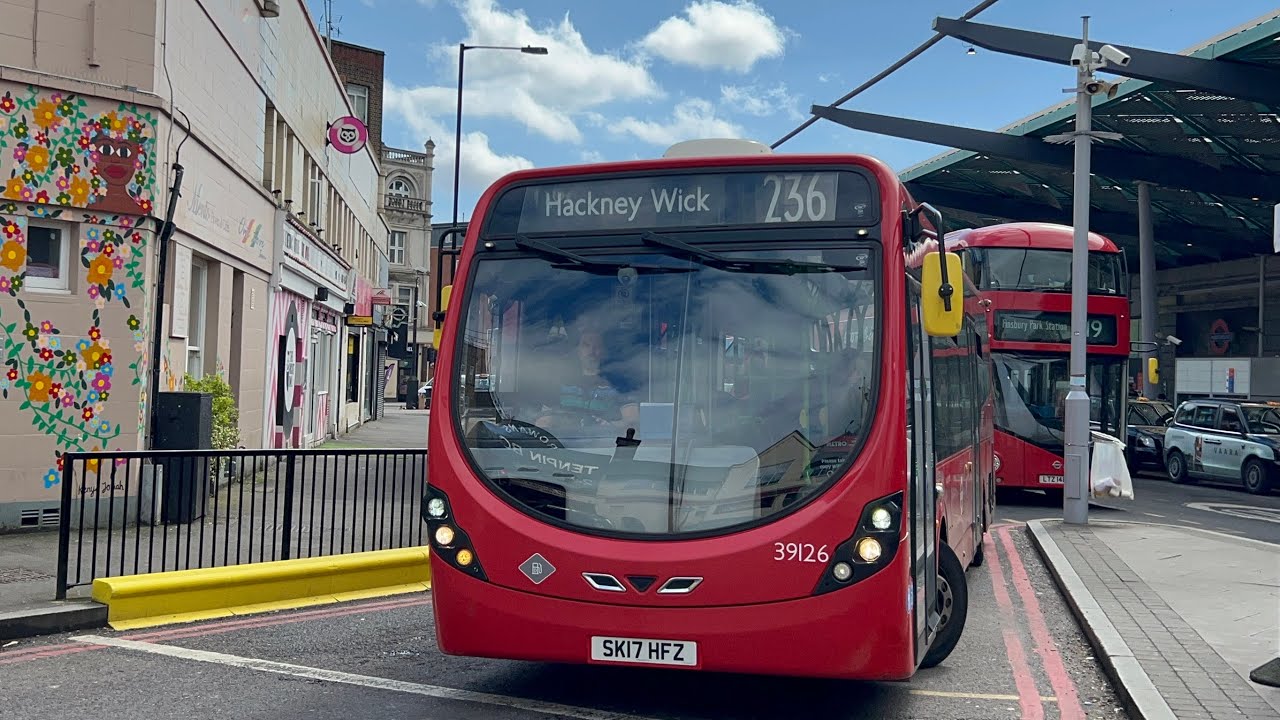 FULL ROUTE VISUAL|Stagecoach London Bus Route 236 Hackney Wick-Finsbury Park Station|39126(SK17 HFZ)