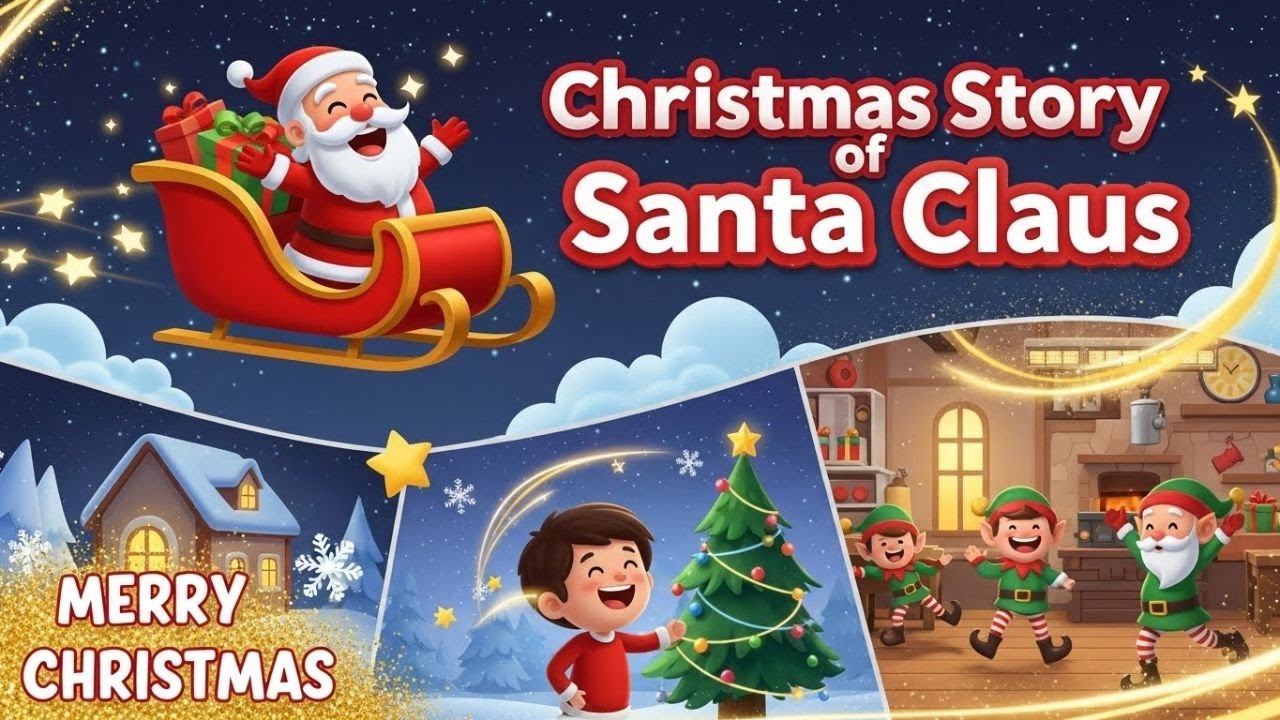 Christmas Story of Santa Claus | Merry Christmas Story | Animated Cartoon Story In English #cartoon