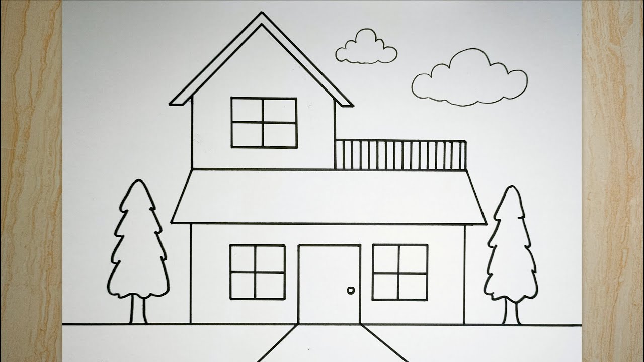 Cara gambar rumah bagus