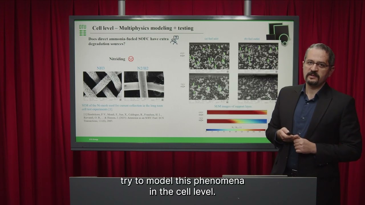 Ammonia fueled solid oxide fuel cells