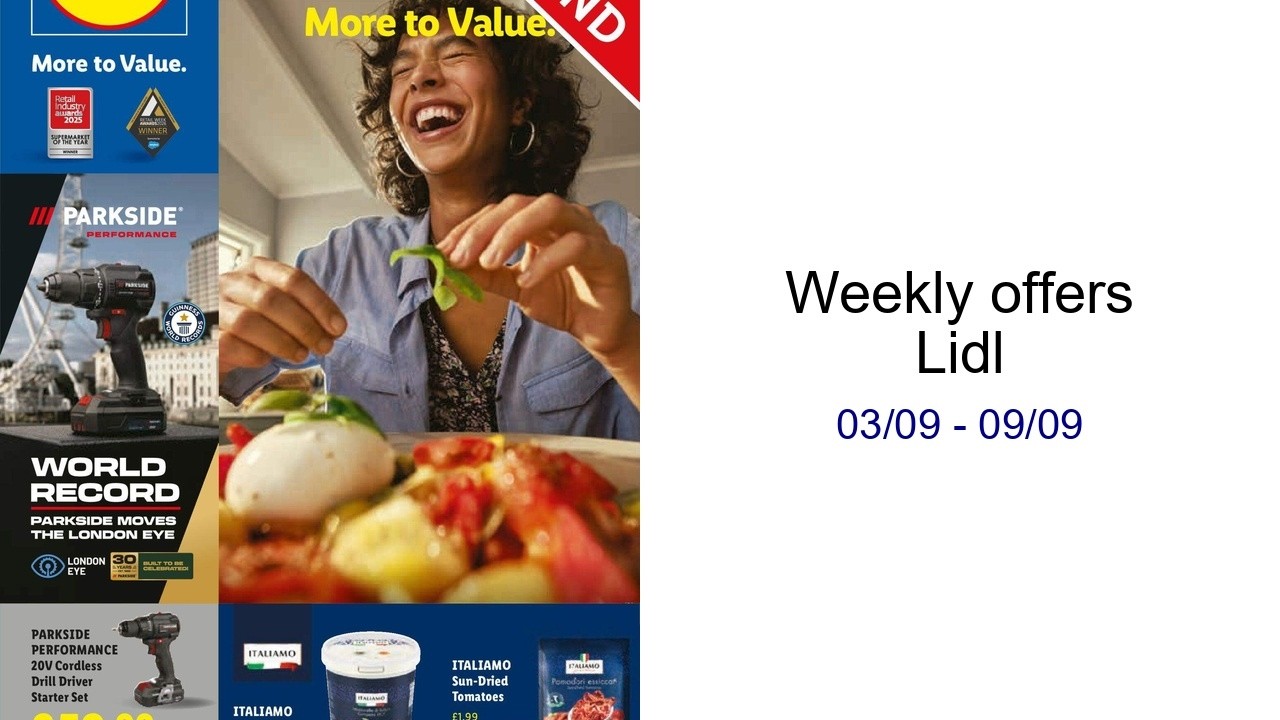 Weekly offers Lidl 03/09 - 09/09