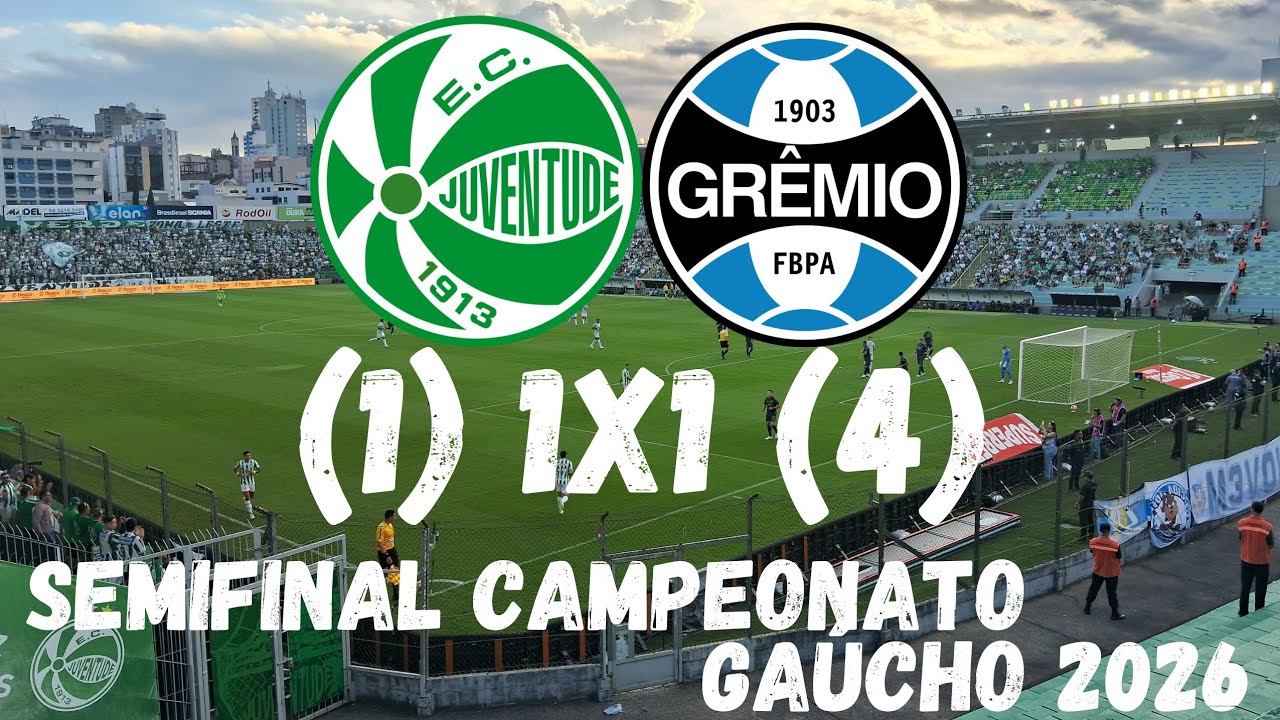 Juventude (1) 1x1 (4) Grêmio - Semifinal Campeonato Gaúcho 2026
