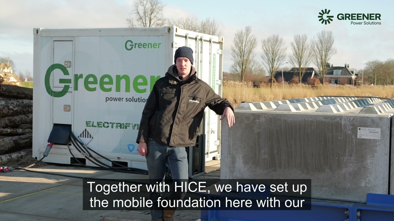Testing our mobile wind turbine at a welding company