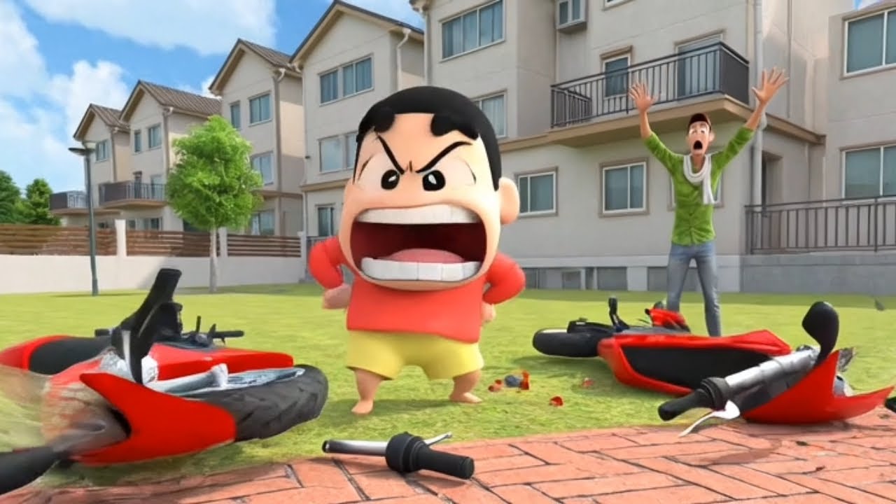 🎯Shinchan ne Jack ki bike 🎯 Tod diya 💥 or jack ne thar Diya 