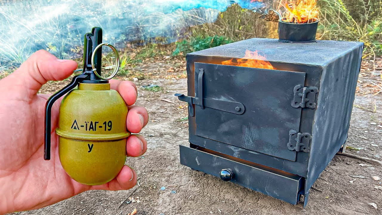 ✅ ПЕЧЬ БУРЖУЙКА + МОЩНАЯ ПЕТАРДА 💥 Закинул топ петард в печке буржуйке 🔥 Печку больше не собрать!