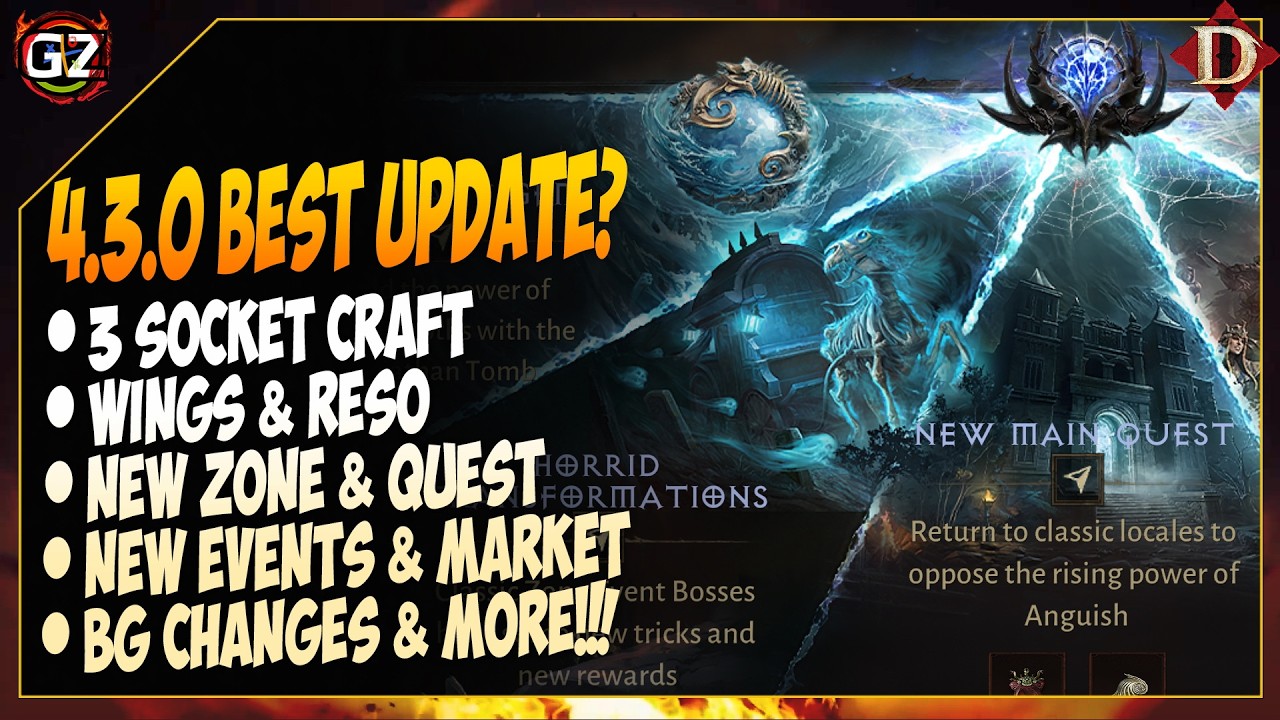 4.3 LIVE - BEST UPDATE Yet - Showcase| Gems, Wings, Changes & More | Diablo Immortal