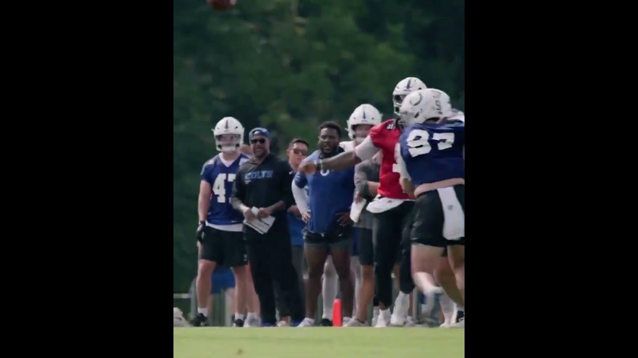 Anthony Richardson bullet to Tyler Warren- 2025 Indianapolis Colts Training Camp