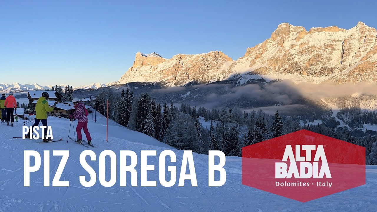 Pista Piz Sorega B: bellissima discesa di San Cassiano in Alta Badia #skiing #dolomitisuperski