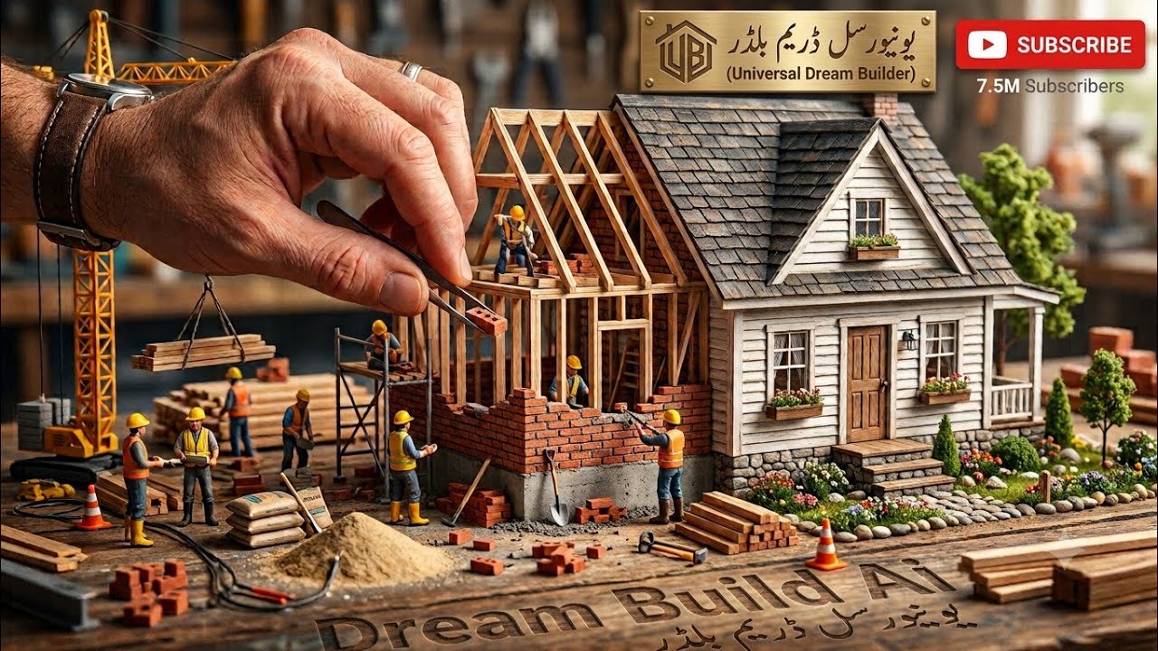 The Most Satisfying AI Miniature Construction Video Ever! Tiny House DIY Build Timelapse
