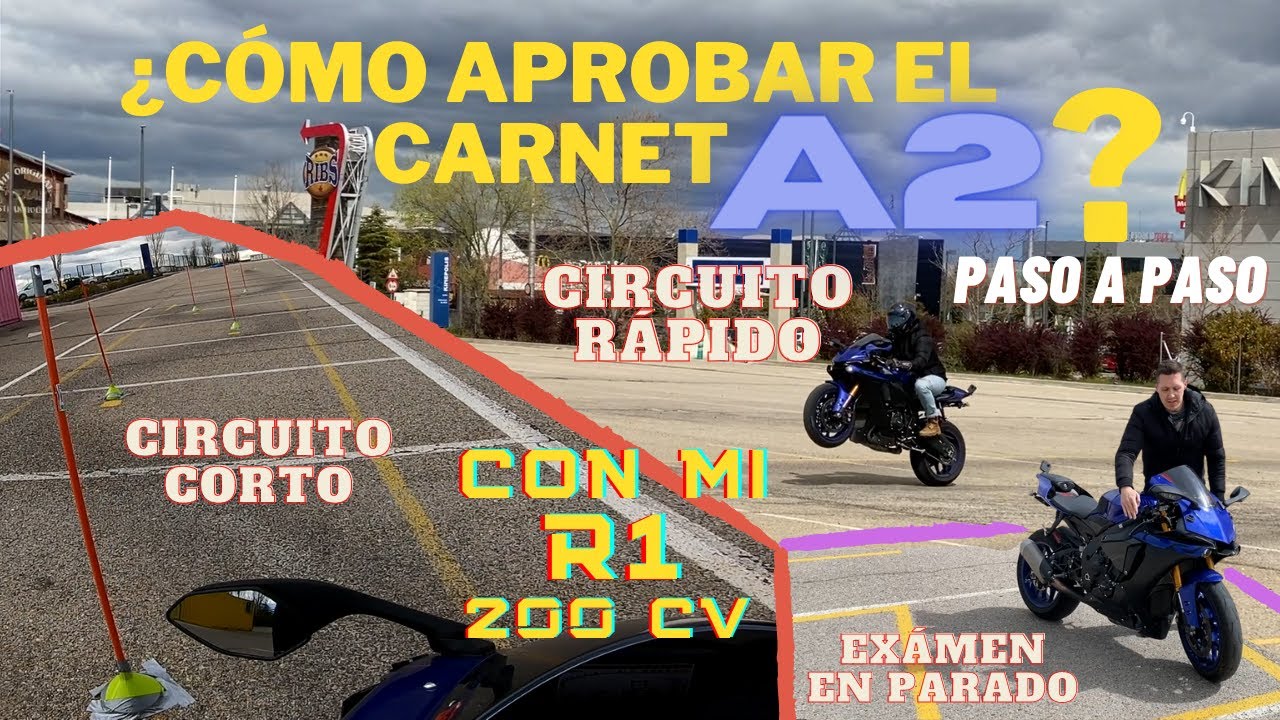 ✅COMO APROBAR EXÁMEN CARNET A2 MOTO✅TRUCOS y CONSEJOS Paso a Paso TODAS LAS PRUEBAS👍