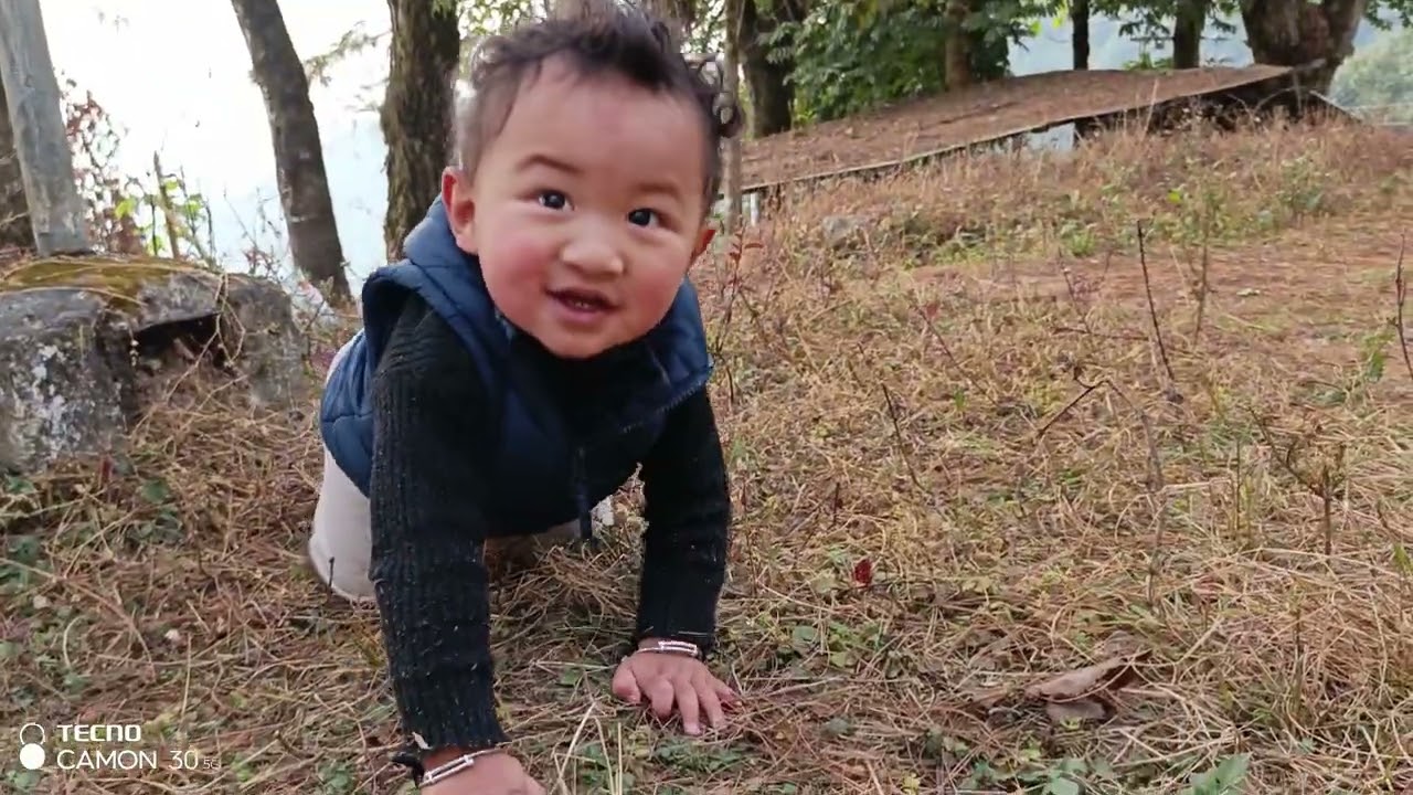 Little boy playing with joy