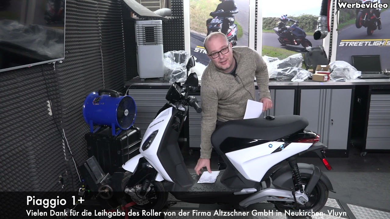 Piaggio 1 + ( One )  Roller - Prüfstand, Ersatzteile , Akku , Batterie , Leistung  - Streetlights.de