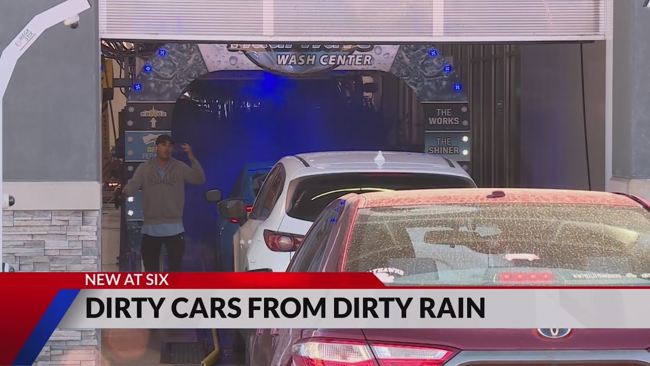 Locals head to car washes after Thursday's storm