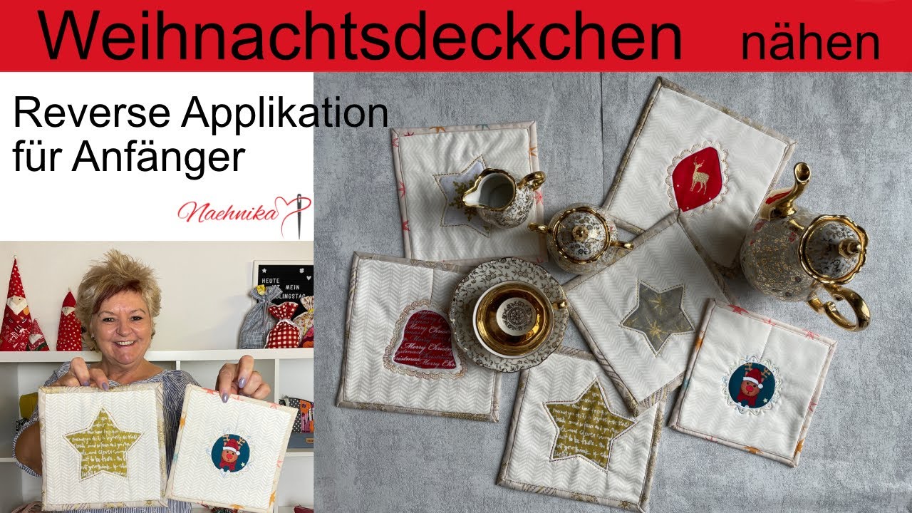 Tolle Effekte erzielen. Einfache Deckchen nähen 🎄