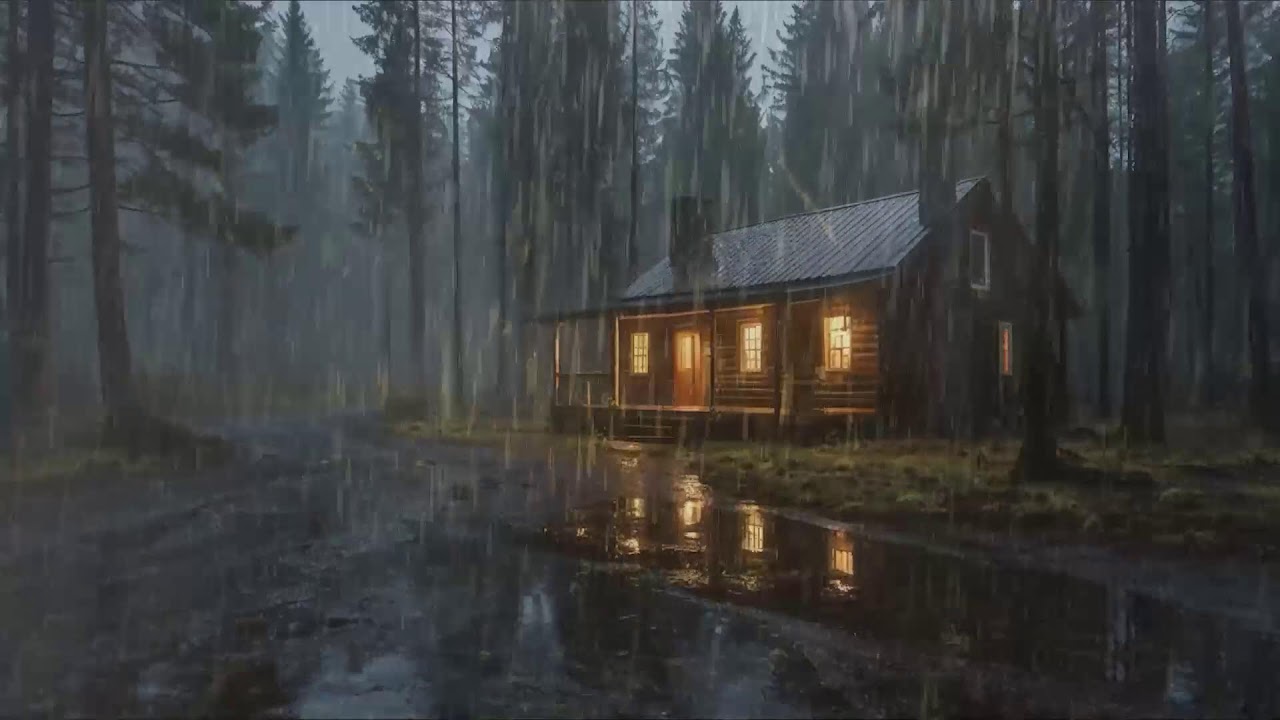 Rain Sounds For Sleeping - 99% Instantly Fall Asleep With Rain Sound outside the window At Night