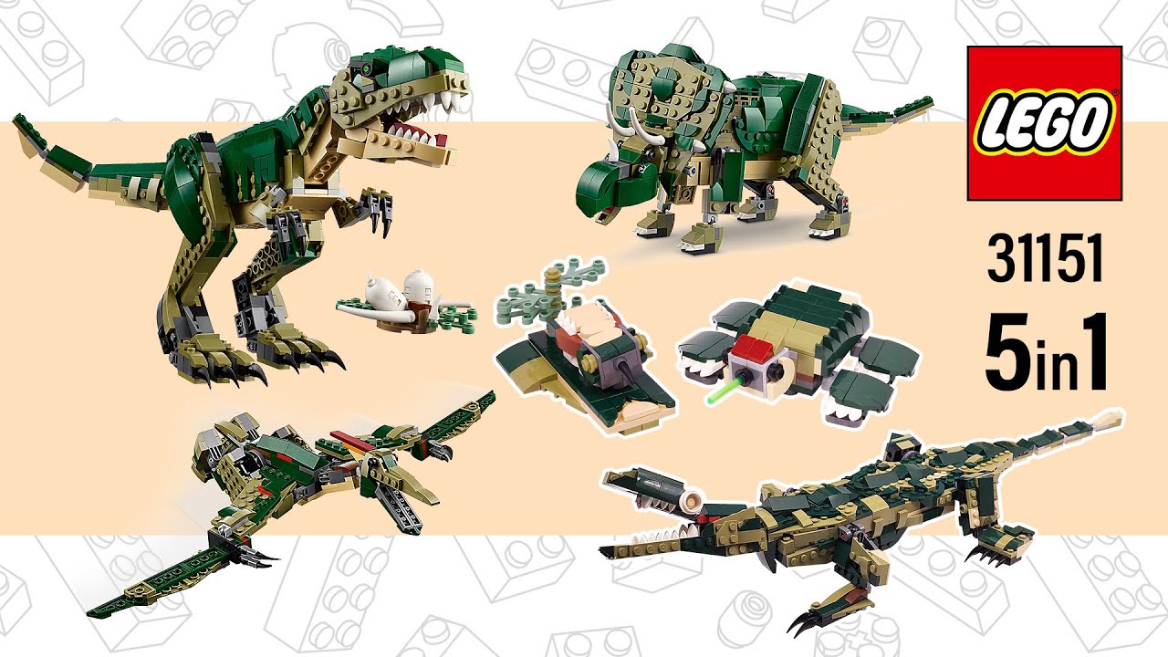 LEGO Creator T. Rex MOC's [5in1](31151)[1282 pcs] Alternate Builds Speed Build @TopBrickBuilderLite