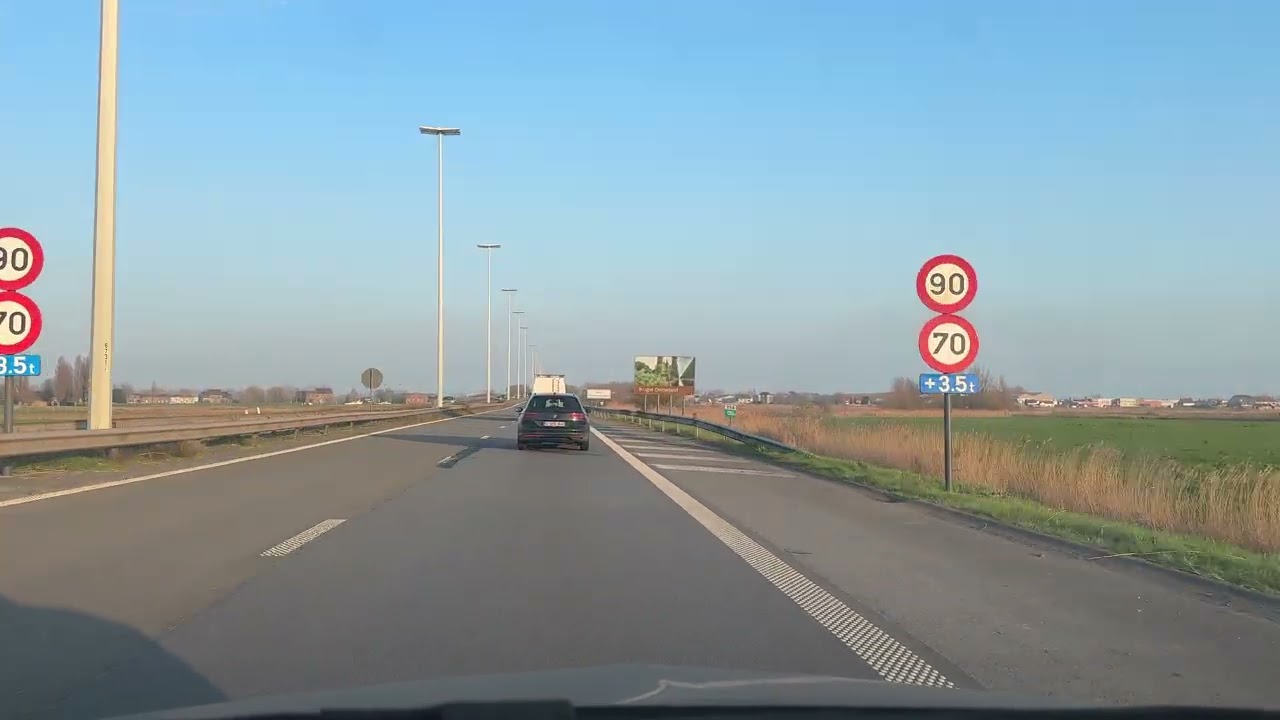 4K Real-Time Drive from Oostende to Brugge, Belgium 🇧🇪 | February 2026