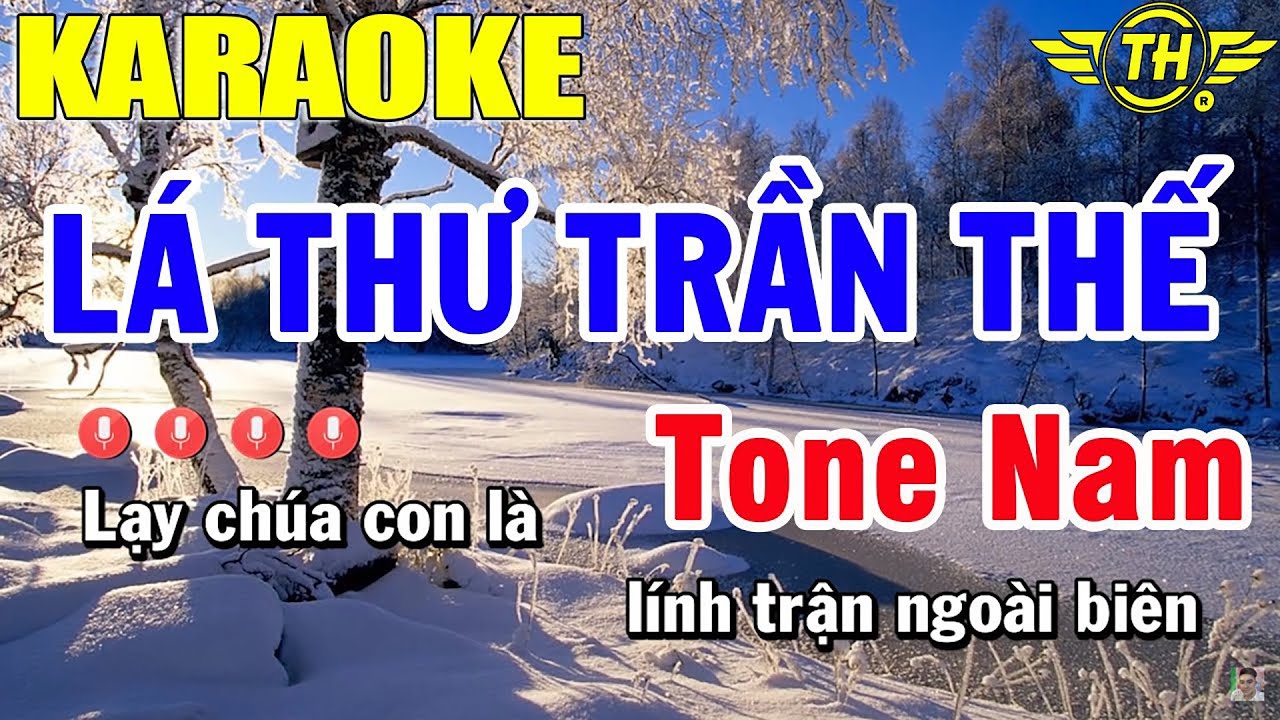 Lá Thư Trần Thế Karaoke Tone Nam Nhạc Sống | Trọng Hiếu