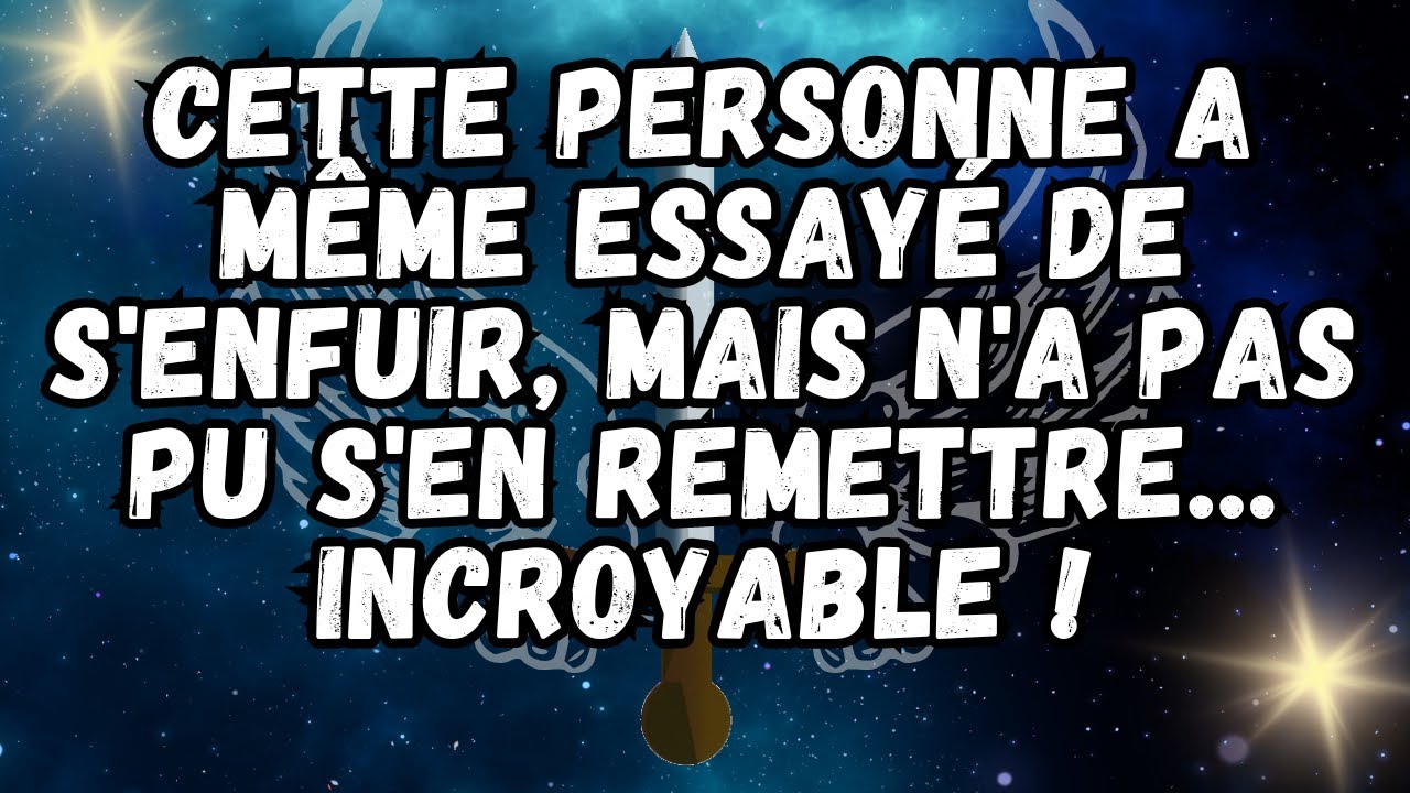 💕CETTE PERSONNE a même essayé de s'enfuir, mais N'A PAS PU s'en remettre    INCROYABLE !