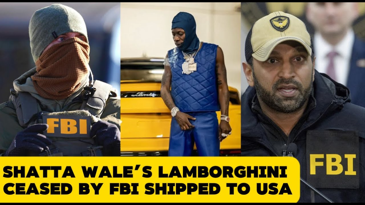 Shatta Wale's Yellow Lamborghini Ceased By FBI Shipped Back To USA