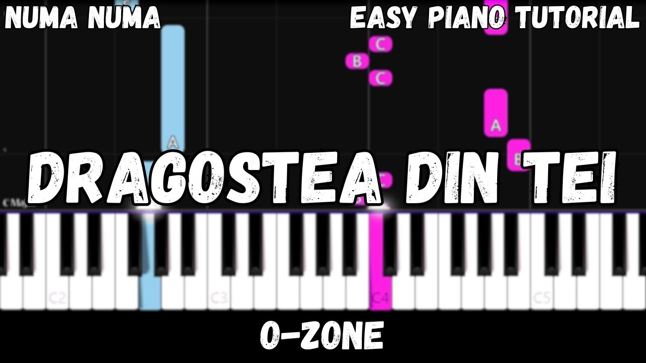 O-Zone - Dragostea Din Tei (Easy Piano Tutorial)