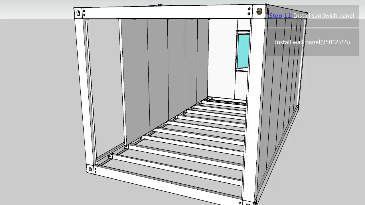 Detachable flat pack container house Installation Notes