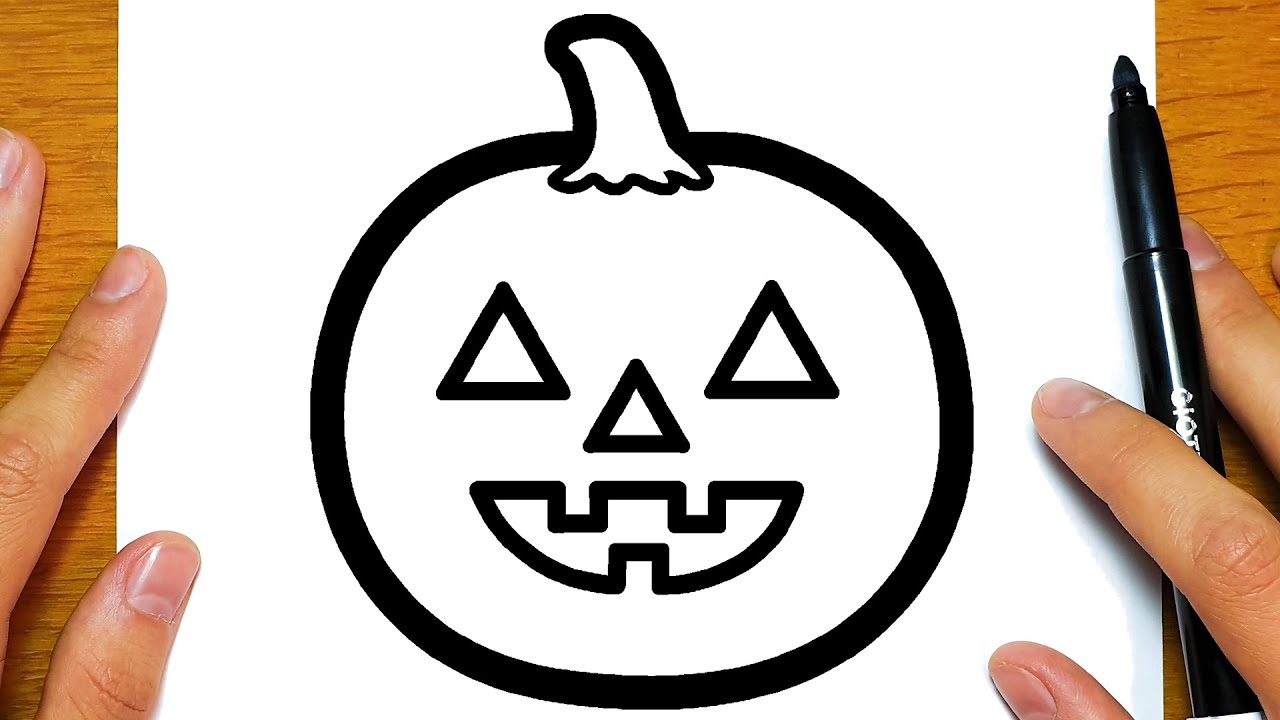 COME DISEGNARE UNA ZUCCA PER HALLOWEEN | Disegni facili ed educativi