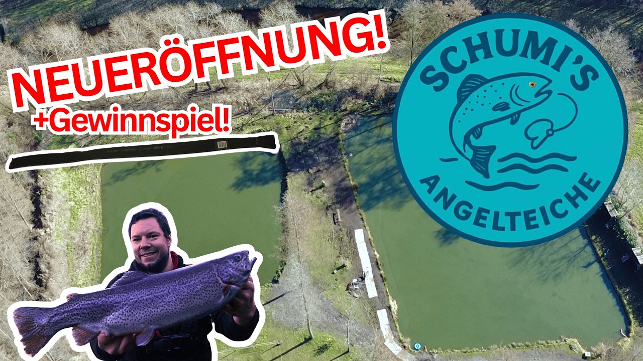 Neueröffnung! 🎣 Forellenangeln auf dicke Goldforellen bei Schumi´s Angelteiche + Rute gewinnen