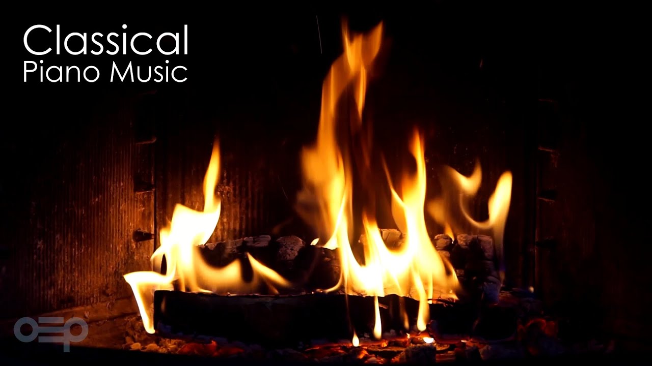 Classical Piano Music & Fireplace 24/7 - Mozart, Chopin, Beethoven, Bach, Grieg, Schumann, Satie