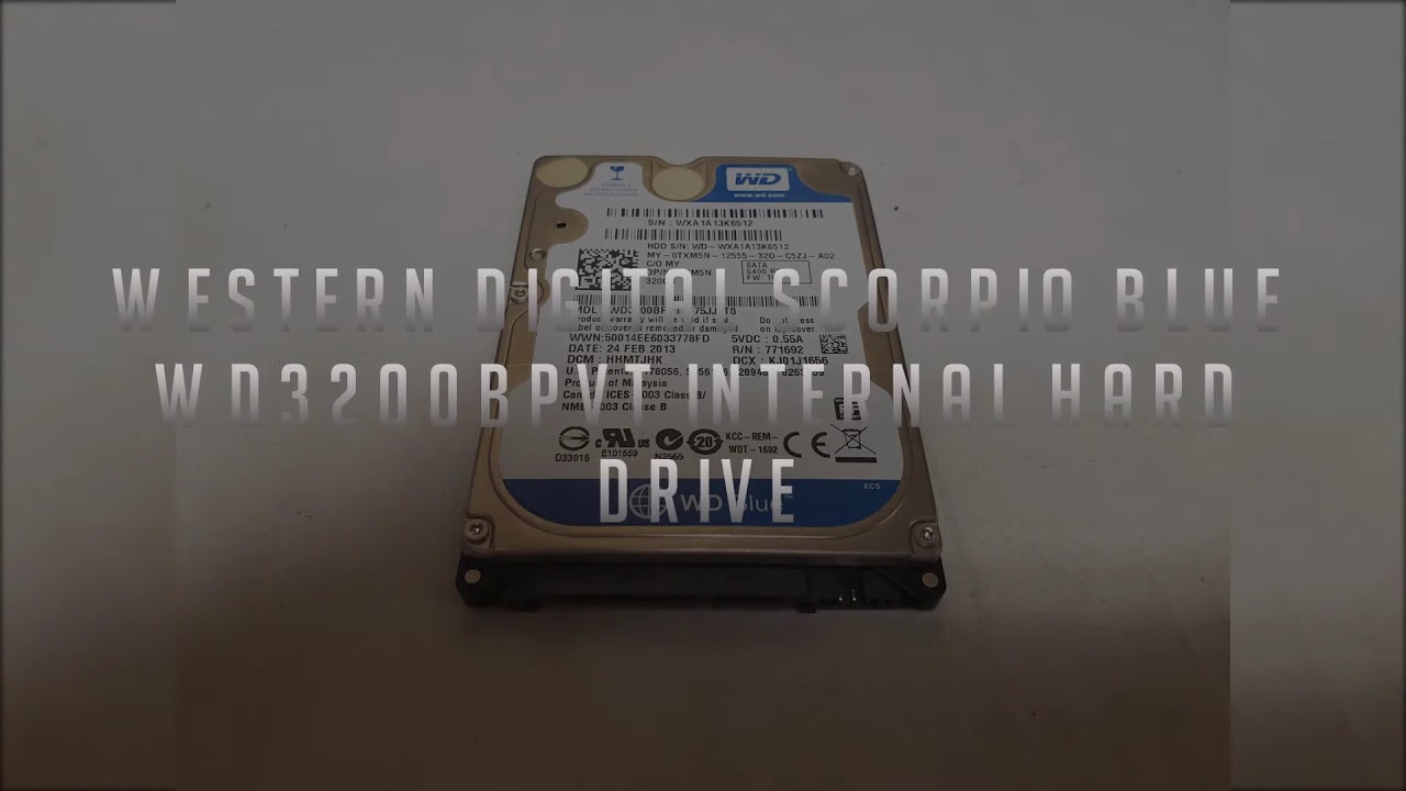 WD Scorpio Blue 320GB 5400RPM SATA 3Gbps 8MB Cache 2.5-inch Internal Hard Drive WD3200BPVT