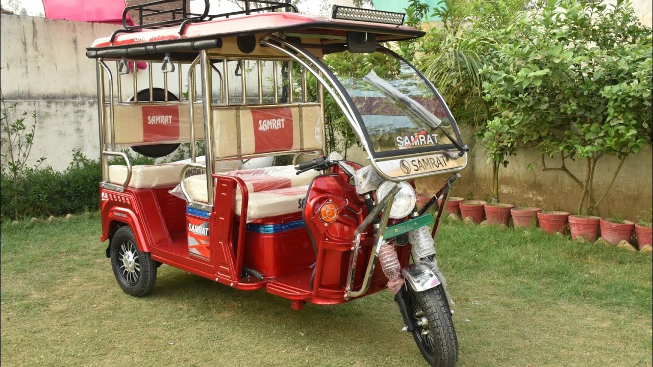 !! Best Electric E_rickshaw !! Samrat Electric Vehicle in Red Colour !! #erickshaw ,#etoto