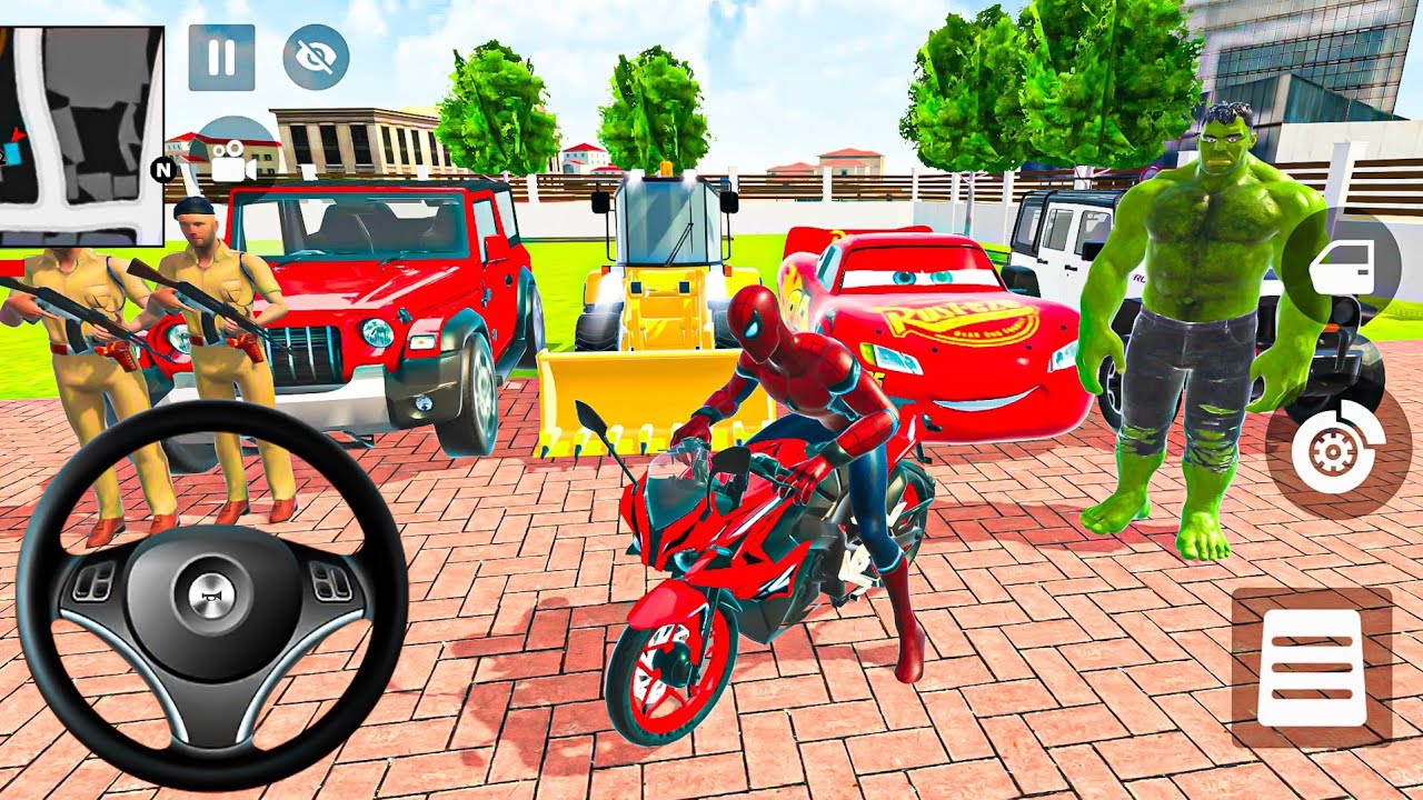 🌿 Indian Theft Auto Simulator 🐝 Hulk Spiderman 🕷️ Car Showroom 💡 Modified Fortune Thar Car 🚗 Game