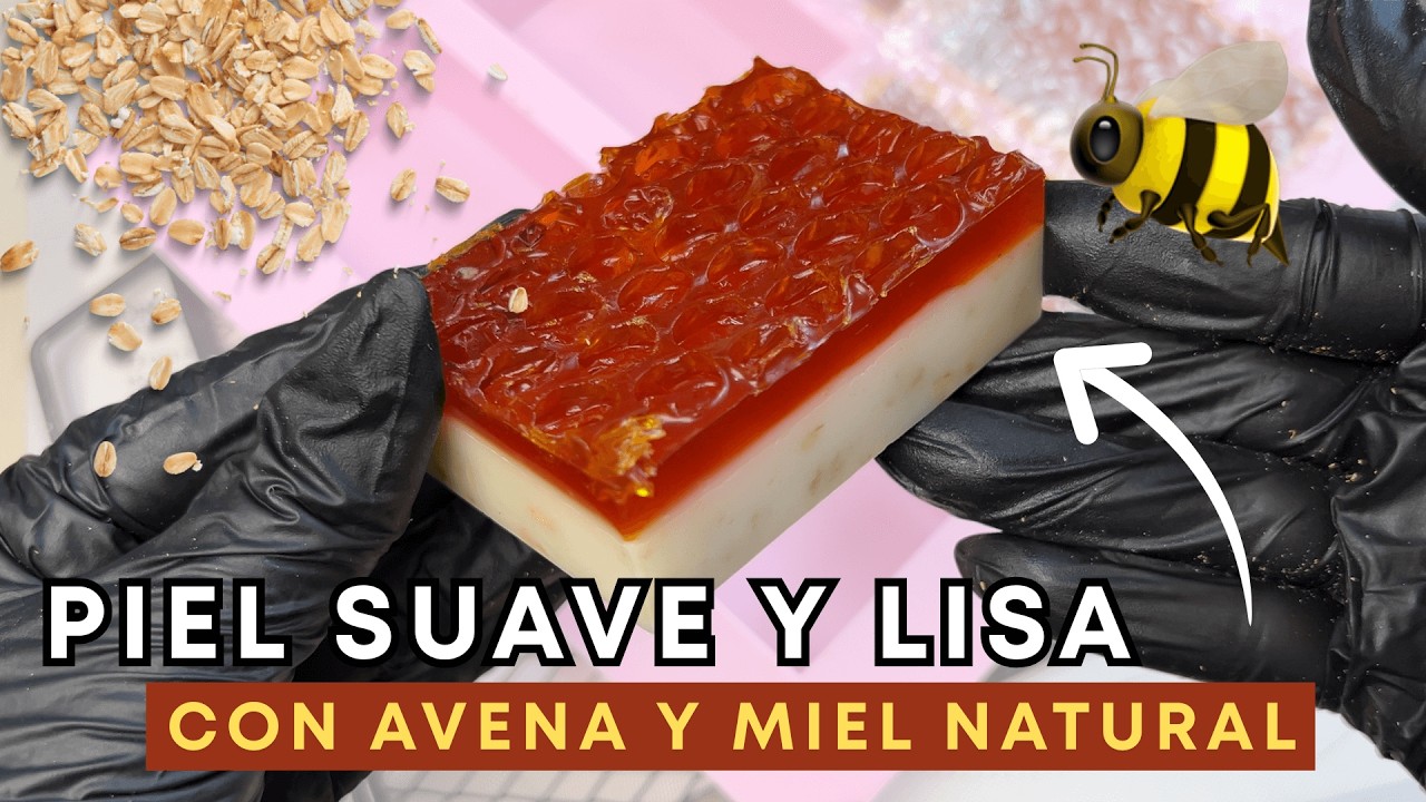 OATMEAL & HONEY SOAP 🧼🐝 Exfoliating, Moisturizing & Honeycomb Design – Step-by-Step Recipe