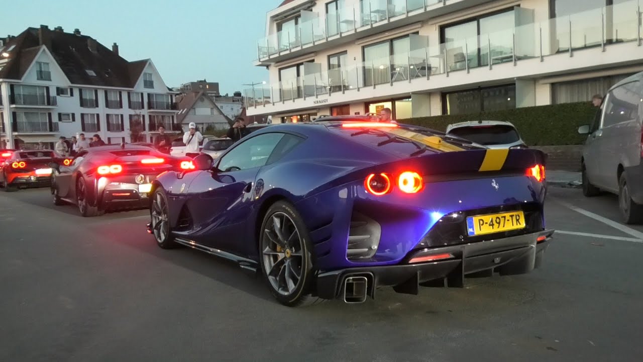 FERRARI NIGHT in Knokke! Arrivals + Police Escort