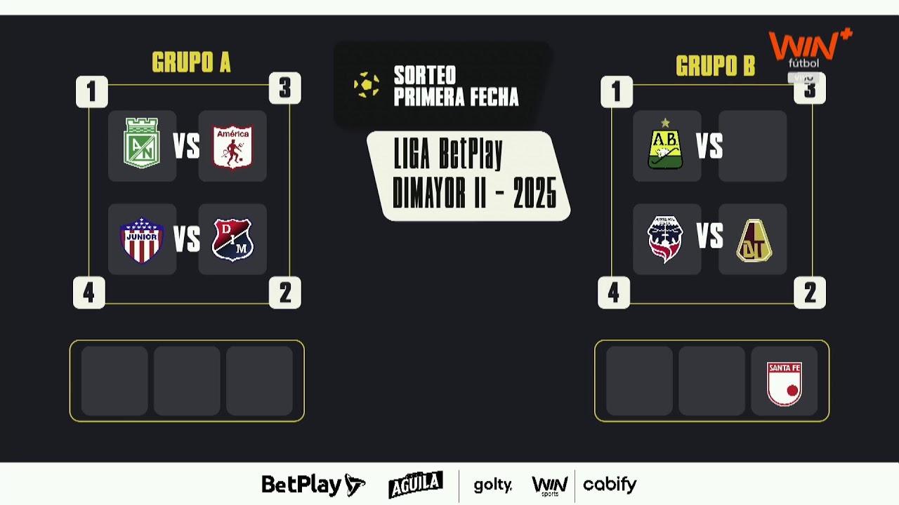 Sorteo Cuadrangulares Semifinales Liga BetPlay Dimayor 2025-2