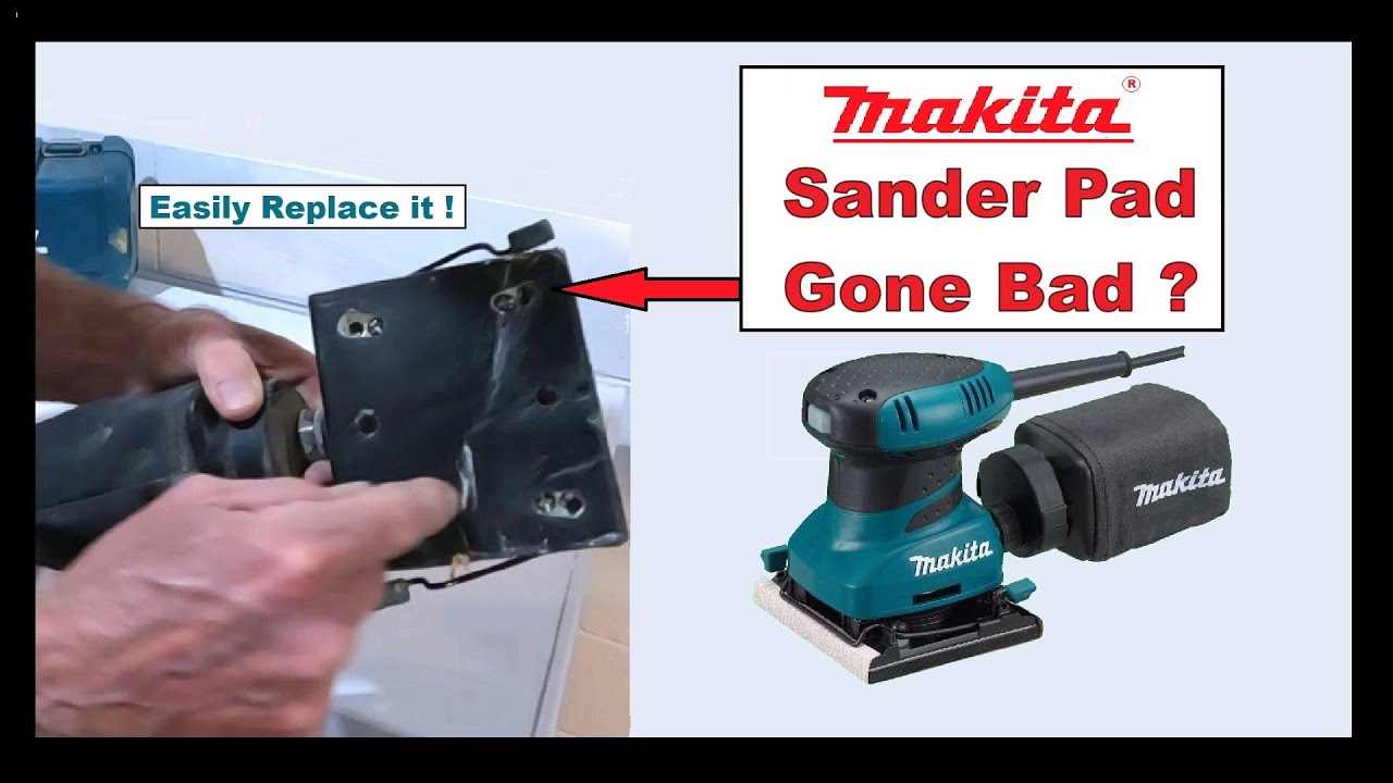 Makita Sander Pad Gone Bad ?  How to easily replace your Palm Sander's worn out rubber pad