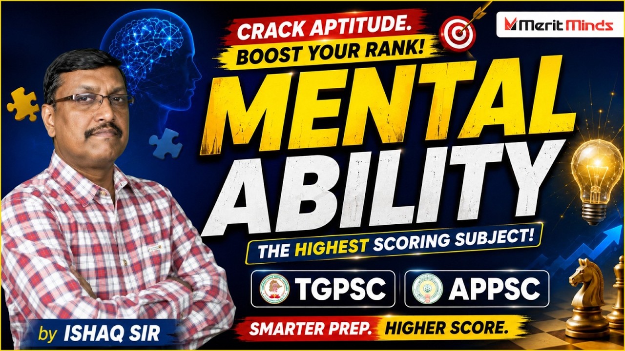 Mental Ability for TGPSC & APPSC  | Score High with Smart Aptitude Tricks | Ishaq Sir | Merit Minds