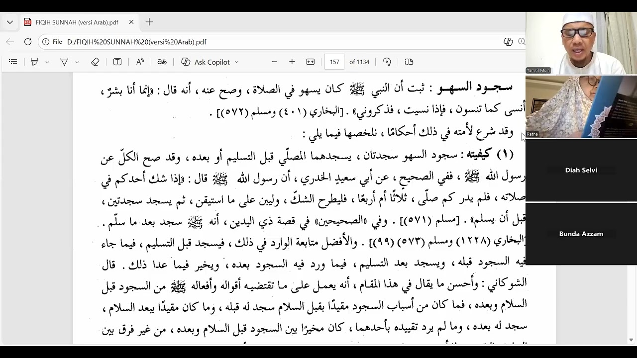 Kajian Fiqih Sunnah (bab sujud sahwi), 21/02/2026