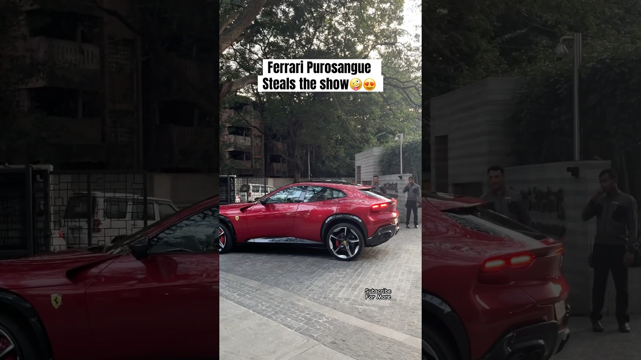 🐎#Ferrari PUROSANGUE out of nowhere 🤯😆 #bangalore#supercar#india#porsche#purosangue#gt3#suv