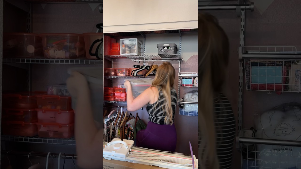 Organizing my craft closet #craftorganization #craftroomorganization #sewingroom